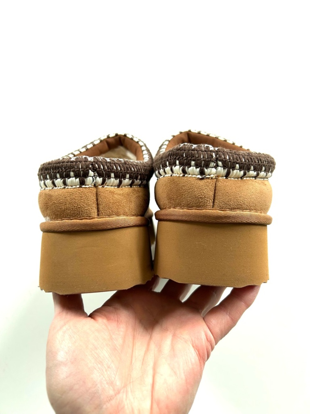 Steve Madden Selena Brown Chestnut Suede Faux Fur Lined Slip-On Mule Slippers - Picture 4 of 10